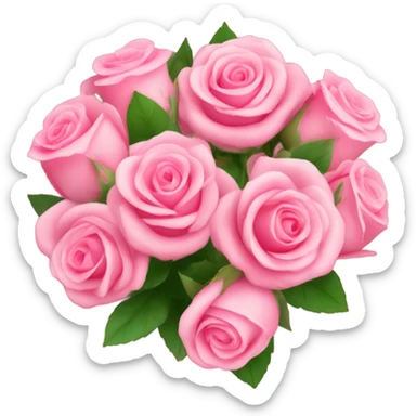 Pink roses sticker