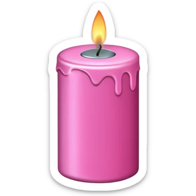 pink candle tin sticker
