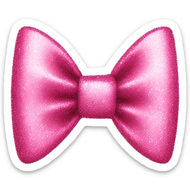 cute pink bow with glitter sticker