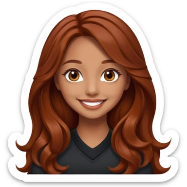 Jade Thirlwall with long reddish brown hair sticker