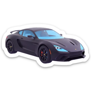 black luxury sports car with a transparent film partially attached, part of the film still floating above the car, premium and elegant sticker