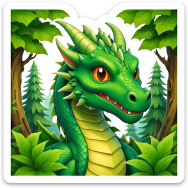 forest with a hidden dragon sticker