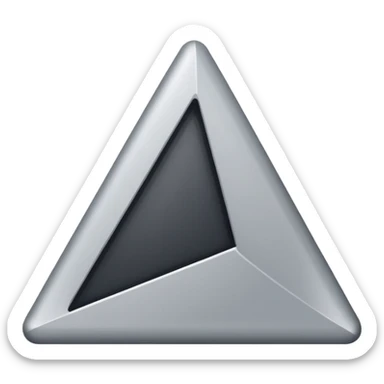 gray triangle parallel to the left, 60 degrees inclined, plain sticker