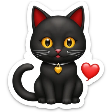 gato gotico lanzando un beso sticker