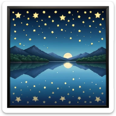 arkansas lake in the night sticker