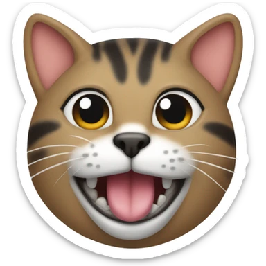 gato con la lengua afuera  sticker
