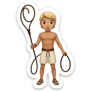 A person whipping a whip sticker