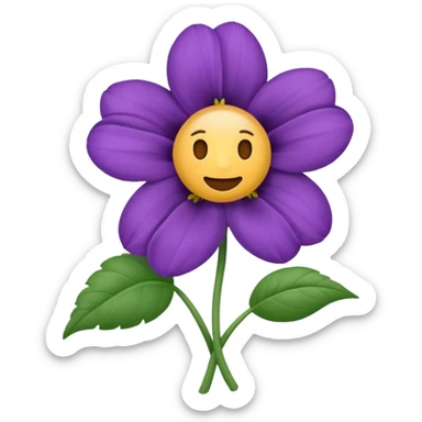 um emoji de cardo a flor sticker