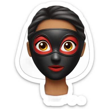 girl-ladybug-in-mask sticker