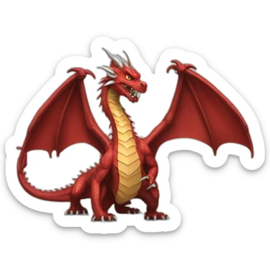Dragon démoniaque qui est sur un royaume sticker