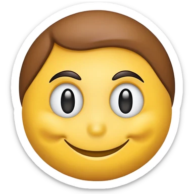 Smiley face with sly brow sticker