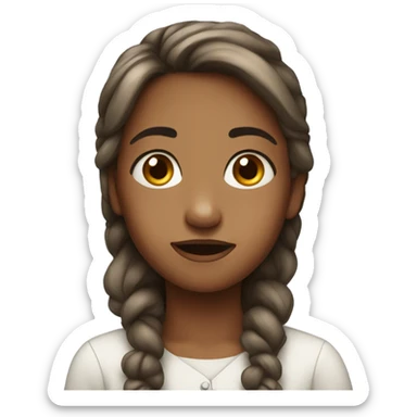 Girl with innocent face sticker