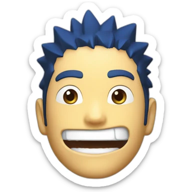 Naruto qui fait un pouce bleu et qui mange et ramène sticker