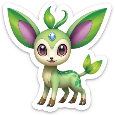 Meloetta-Celebi-Skiddo-Pokémon-Fakémon-creature sticker