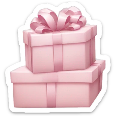 Light pink Christmas gifts under a white Christmas tree  sticker