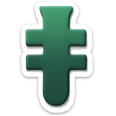 I want to create a symbol, its two M's one right way up and the other upside down on top of the other one, the color is a dark green pinstripe around the M's and the middle is grey sticker