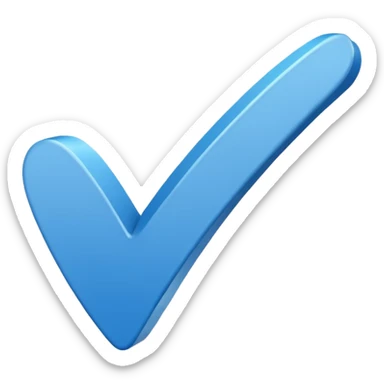 Create a verify tick Blue colour sticker