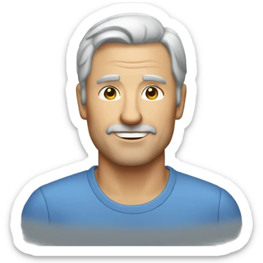 Causian middle-aged man sticker