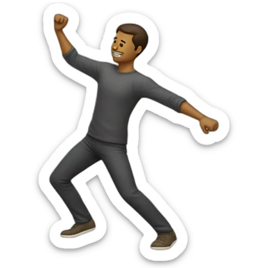 Homme qui fait un dab sticker