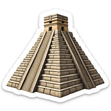 Guatemalan Mayan pyramid sticker
