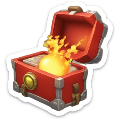 Pokemon Game LootCase Color Red Fire Flame Rich Treasure Legendary Epic Pokeballs and Pokemons Inside this have Shiny Glow sticker