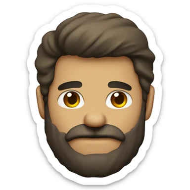 Hombre morocho despinado con barba sticker