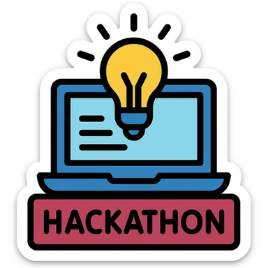 hackathon icon, energetic, collaborative, digital theme, modern icon style sticker