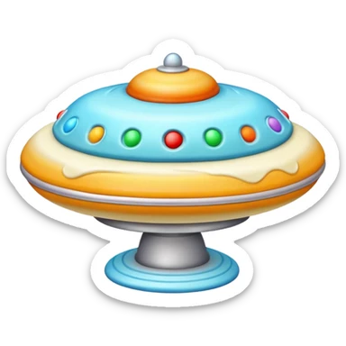 cake in a shape of ufo sticker