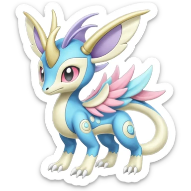 Meloetta-Sergal-Cresselia-Palkia-Stitch-Fakémon-creature-hybrid sticker