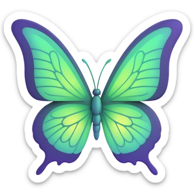 Add a glowing outline around the butterfly's wings, keeping the vibrant #c0ff53 green, glowing highlights, magical particles, dreamy aura, elegant fine vein patterns, layered textures, ornamental accents, and transparent background in a 3D cartoon, digital fantasy art style. sticker