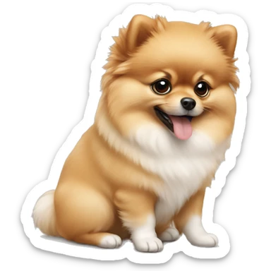 Pomeranian puppies  sticker