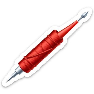 Un aguja y un pedazo de hilo sticker