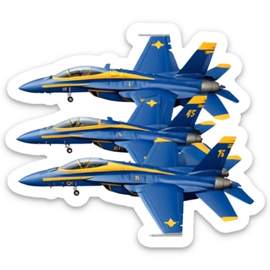 four US Navy Blue Angels f/a-18s sticker