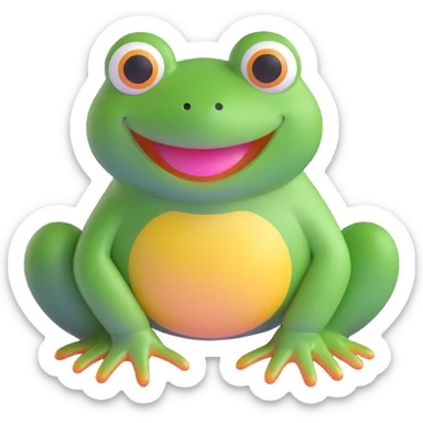 smiling Sofia Froge frog character sticker