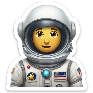 Astronauta sorprendido con unicornio encima  sticker