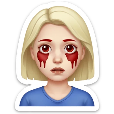 Injured woman  sticker