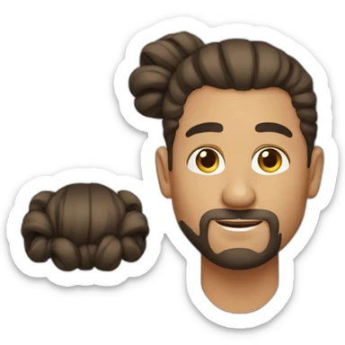 man-bun verbal designer sticker