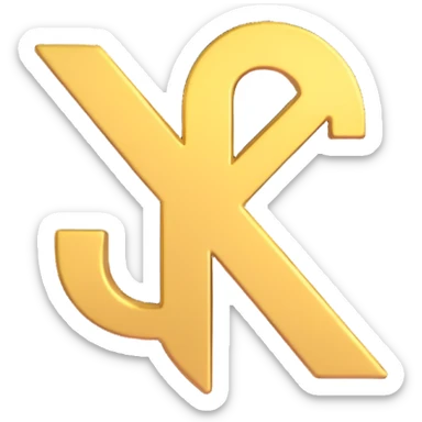 golden plus sign sticker