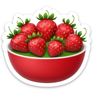 A bowl of strawberries  sticker