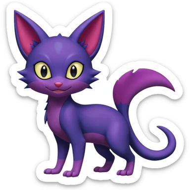Sneasel-Purrloin-Fakémon-hybrid-creature (full body)  sticker