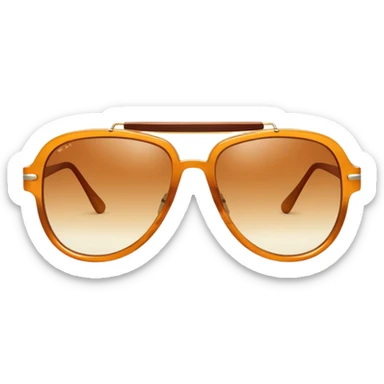 Retro oversized 70s sunglasses with large tinted lenses and thick frames, aviator style sticker