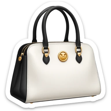 Fancy branded white bag sticker