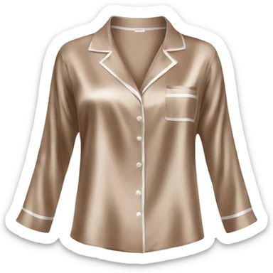 Light brown silk pyjamas set sticker