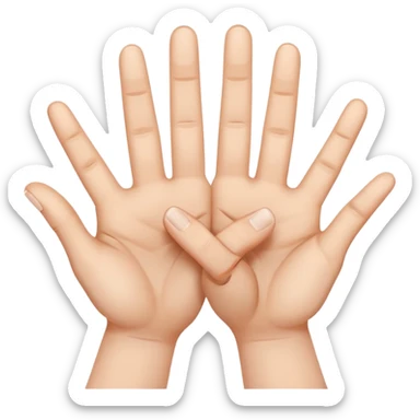 fake promise fingers crossed sticker