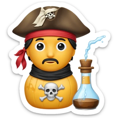 Erstelle mir einen Pirat in einer Flasche ein Lied singt sticker
