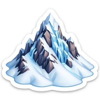 Ice Planet – frozen surface, icy mountains, blizzards sticker