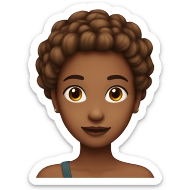 gorgeous girl with brown hIr sticker