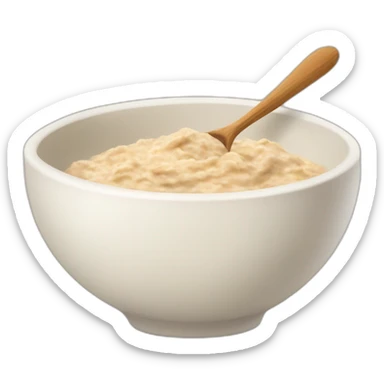 bowl of oatmeal with baby hand in it sticker