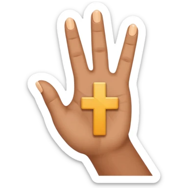 hand placing a plus sign, symbolizing adding, clear emoji style sticker