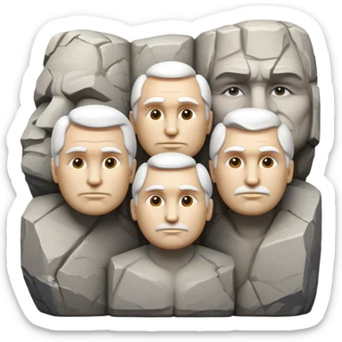 Cinematic Realistic Mount Rushmore Emoji sticker